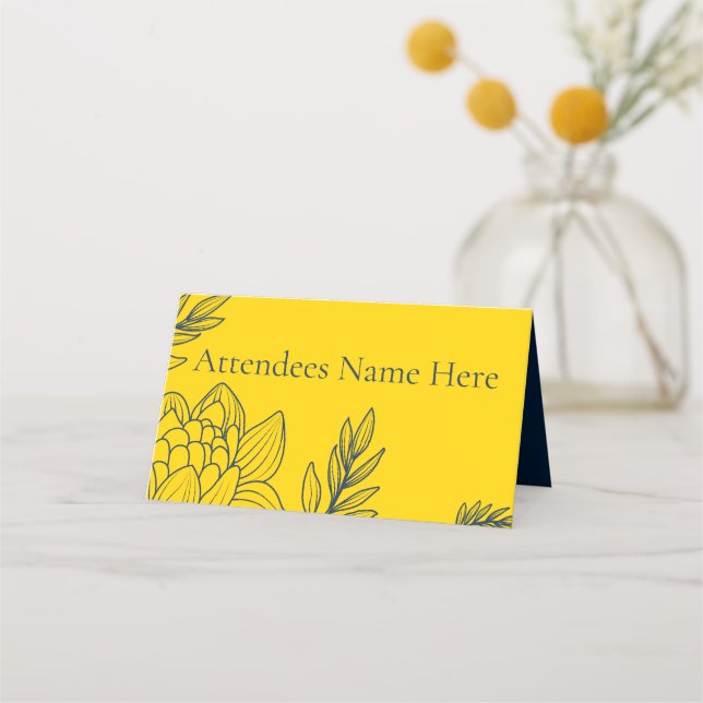 Gilded Elegance Bridal Shower Place Card (Front)