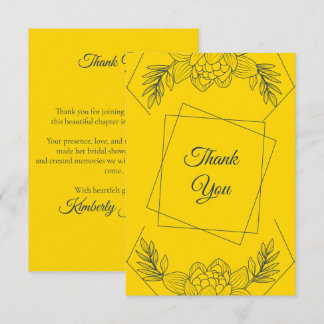 Gilded Elegance Bridal Shower Thank You Card