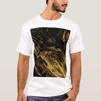 Gilded Elegance: Marbling's Splendid Magic T-Shirt