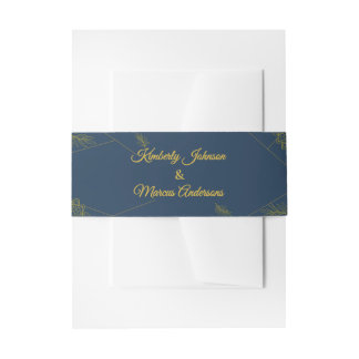 Gilded Elegance Wedding Invitation Belly Band