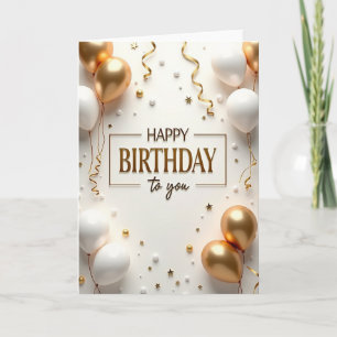 Gilded Elegant Birthday Card