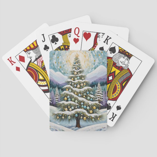 Gilded Evergreen Playing Cards (Back)