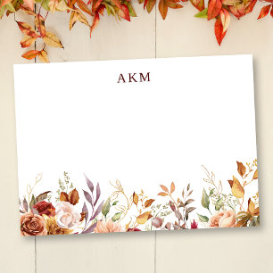 Gilded Fall Terracotta Floral Card