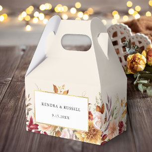 Gilded Fall Terracotta Floral Favour Box