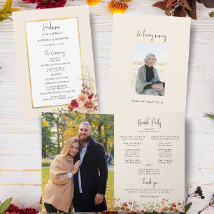 Gilded Fall Terracotta Floral Programme