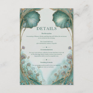 Gilded Fantasy Art Nouveau Wedding Enclosure Card
