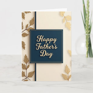 Gilded Fathers Day Script Card