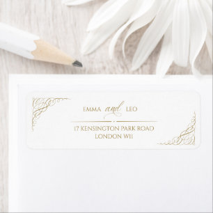 Gilded Faux Gold Calligraphy Romantic Wedding