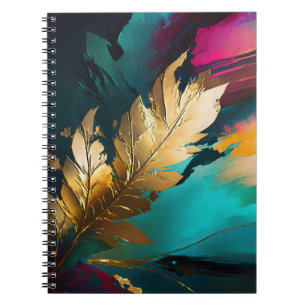 Gilded Feather – Luxe Abstract Elegance Notebook