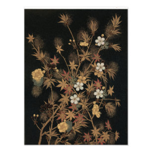 Gilded Flora: A Touch of Elegance Photo Print