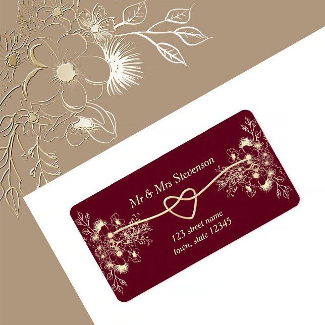 Gilded Floral Burgundy Gold Label (Creator Uploaded)