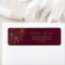 Gilded Floral | Burgundy Gold Return Address Label
