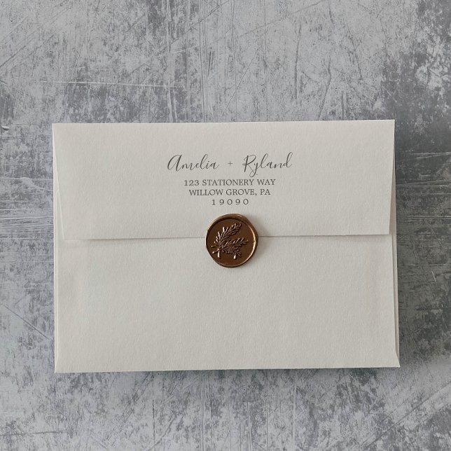 Gilded Floral Coordinate | Cream and Grey Wedding Envelope (Creator Uploaded)