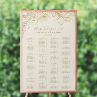 Gilded Floral | Cream Alphabetical Seating Chart