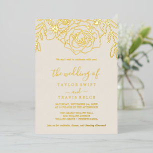 Gilded Floral Gold Foil Wedding