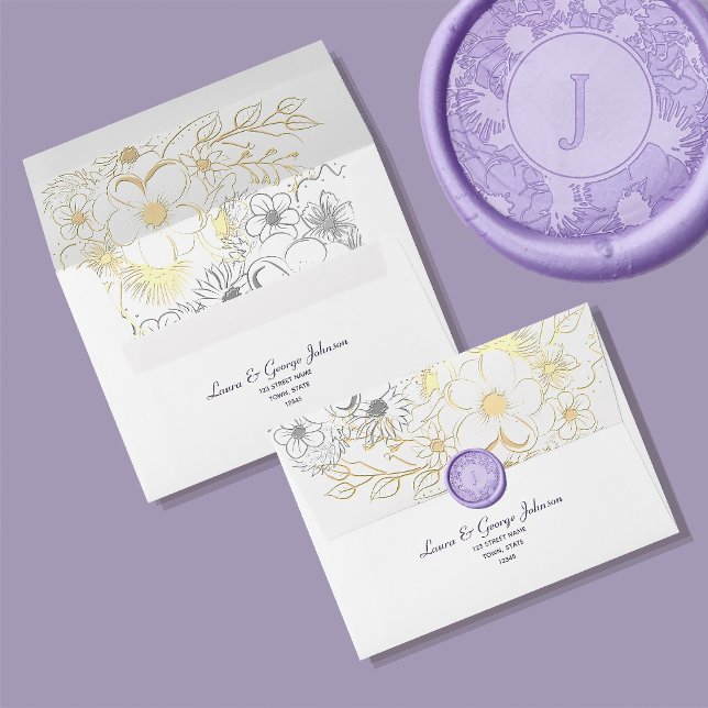 Gilded Floral Gold Wedding Envelope (Creator Uploaded)