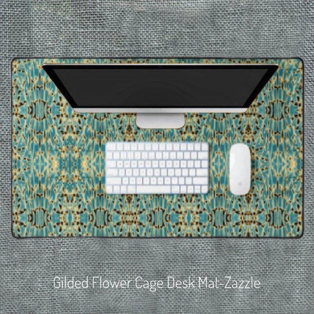 Gilded Flower Cage Desk Mat (Creator Uploaded)