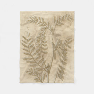 Gilded Foliage I Fleece Blanket