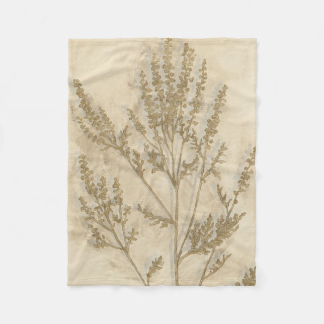 Gilded Foliage II Fleece Blanket (Front)