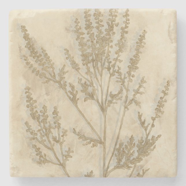 Gilded Foliage II Stone Coaster (Front)