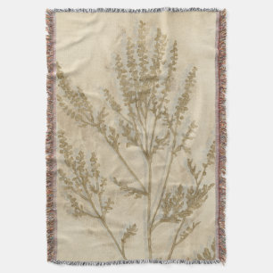 Gilded Foliage II Throw Blanket
