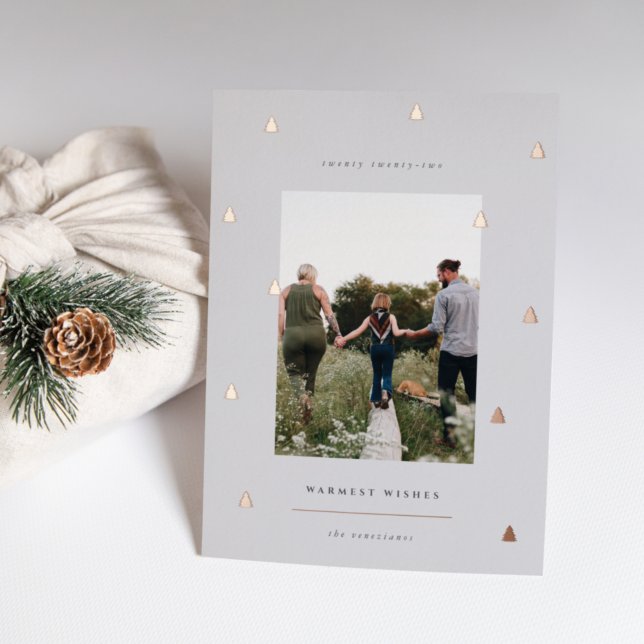 Gilded Forest | Elegant Christmas Photo Foil Holiday Card (Creator Uploaded)