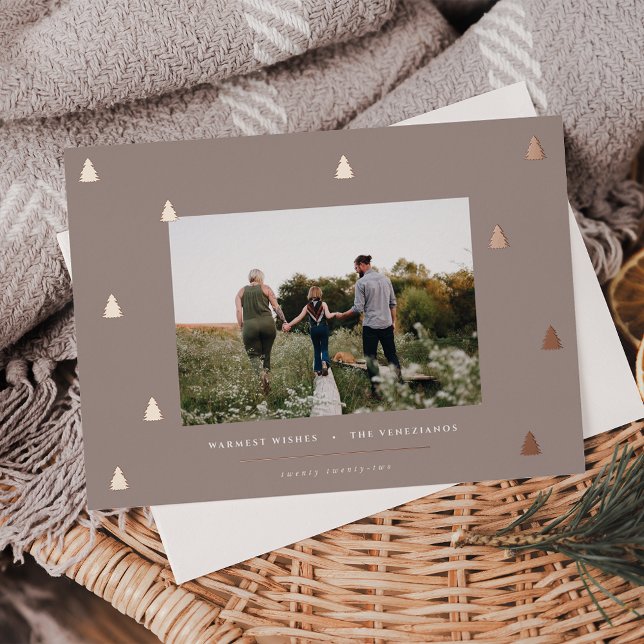 Gilded Forest | Elegant Christmas Photo Foil Holiday Card (Creator Uploaded)