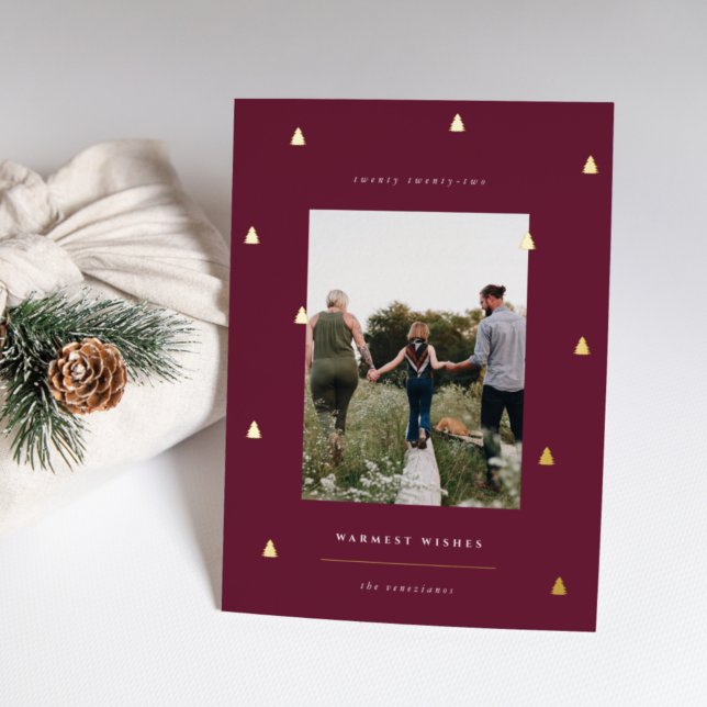 Gilded Forest | Elegant Christmas Photo Foil Holiday Card (Creator Uploaded)