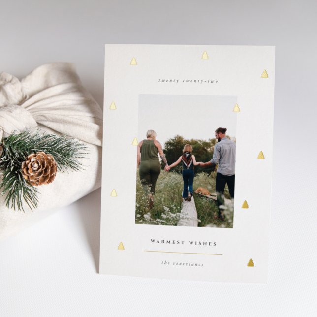 Gilded Forest | Elegant Christmas Photo Foil Holiday Card (Creator Uploaded)