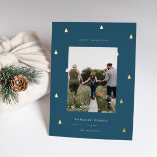 Gilded Forest   Elegant Christmas Photo Foil Holiday Card