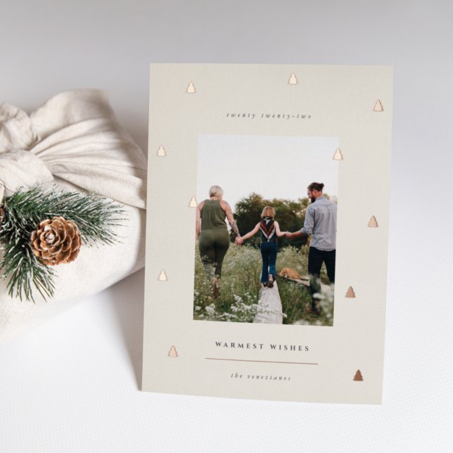 Gilded Forest | Elegant Christmas Photo Foil Holiday Card (Creator Uploaded)