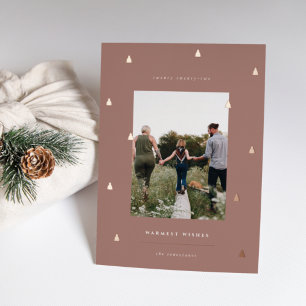 Gilded Forest   Elegant Christmas Photo Foil Holiday Card
