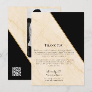 Gilded Geometry Luxe Ivory & Gold Marble Wedding  Invitation