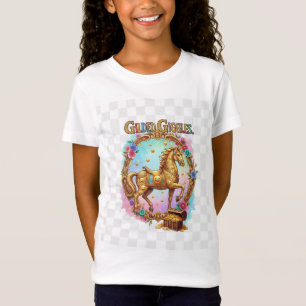 Gilded Giggles T-Shirt - Golden Carousel Horse & F