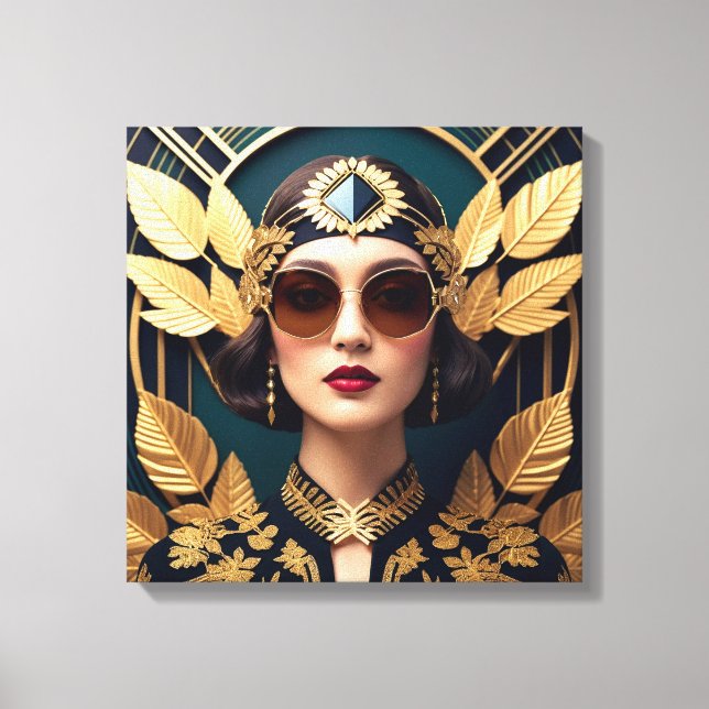 Gilded Glamour Canvas Print (Front)