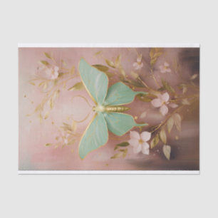 Gilded Gorgeous Luna Moth on Dusty Pink, Formals Tissue Paper
