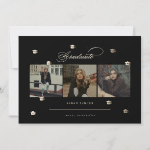 Gilded Graduate Elegant Graduation Invitiation Invitation