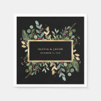 Gilded Greenery Black | Christmas Holiday Wedding