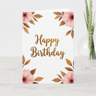 Gilded Happy Birthday Card