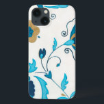Gilded Indigo Flowers with White Background iPhone 13 Case<br><div class="desc">An Erica J. Vess original,  gilded indigo flowers rest on a white background. A simple,  subtle painting that anyone would love to receive as a gift!</div>