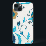 Gilded Indigo Flowers with White Background iPhone 13 Case<br><div class="desc">An Erica J. Vess original,  gilded indigo flowers rest on a white background. A simple,  subtle painting that anyone would love to receive as a gift!</div>