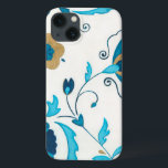 Gilded Indigo Flowers with White Background iPhone 13 Case<br><div class="desc">An Erica J. Vess original,  gilded indigo flowers rest on a white background. A simple,  subtle painting that anyone would love to receive as a gift!</div>