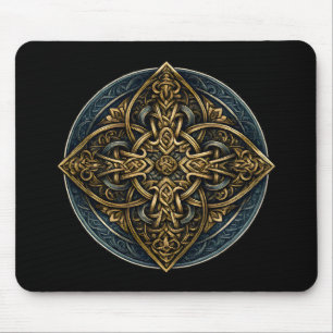 Gilded Knot Continuum — Ornate Celtic Mouse Mat