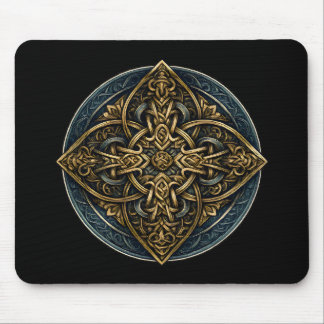 Gilded Knot Continuum — Ornate Celtic Mouse Mat