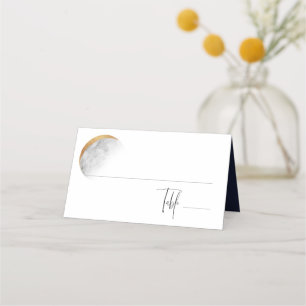 Gilded Moon Wedding Place Card