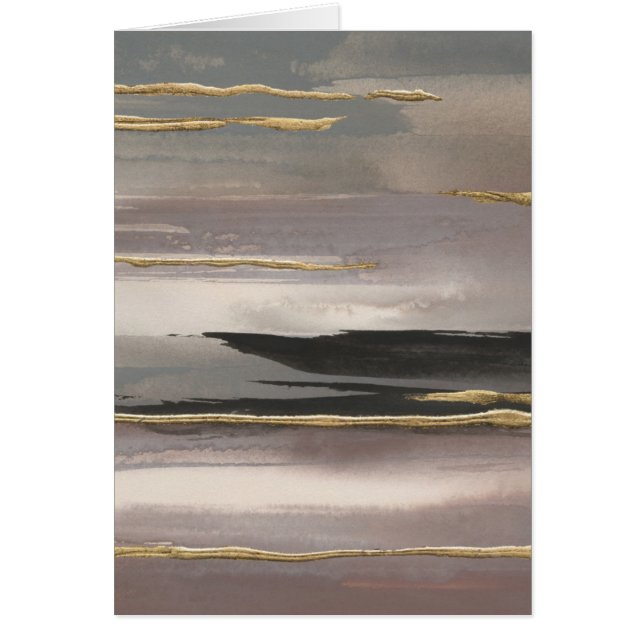 Gilded Morning Fog II Gold Abstract Print (Front)