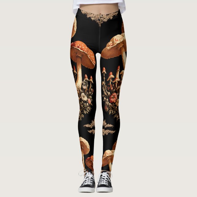 Gilded Mushrooms Leggings (Front)