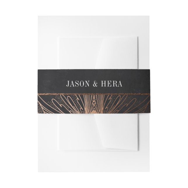 Gilded  Nouveau belly band Invitation Belly Band (Front Example)