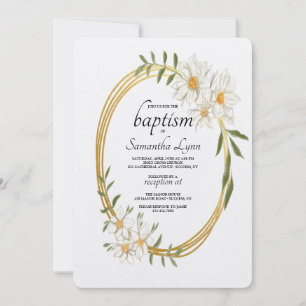 Gilded Oval Invitation