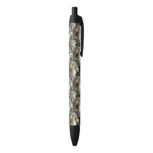 Gilded Pearls Black Ink Pen